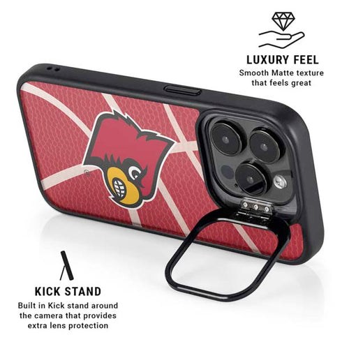 University of Louisville Red Basketball iPhone 15 Pro Kickstand Case